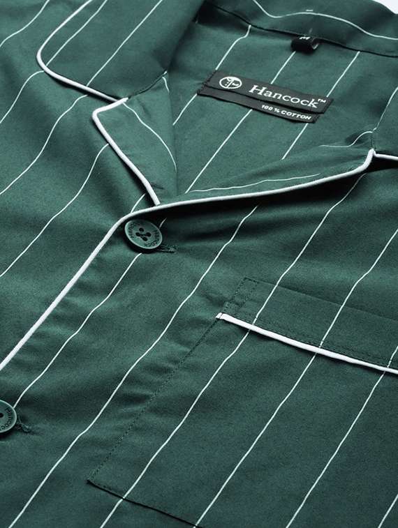 men striped long sleeve sleepwear set - 22069542 -  Standard Image - 4