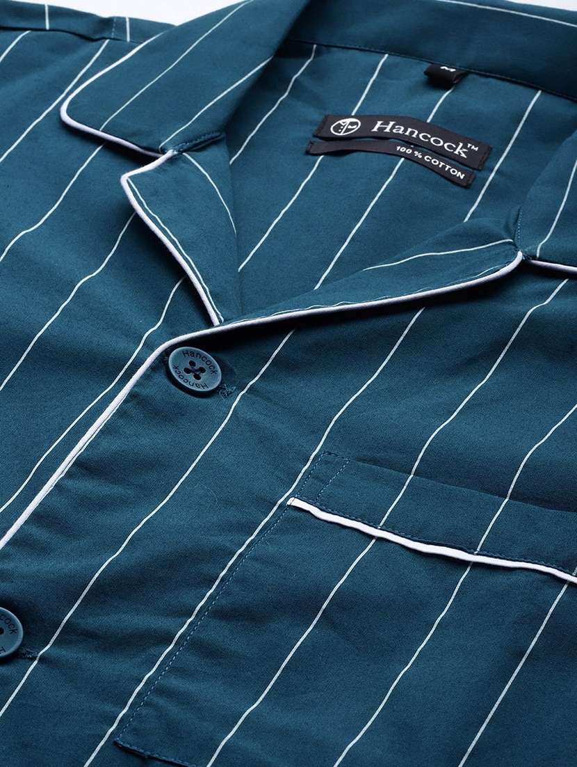 men striped long sleeve sleepwear set - 22069548 -  Standard Image - 4