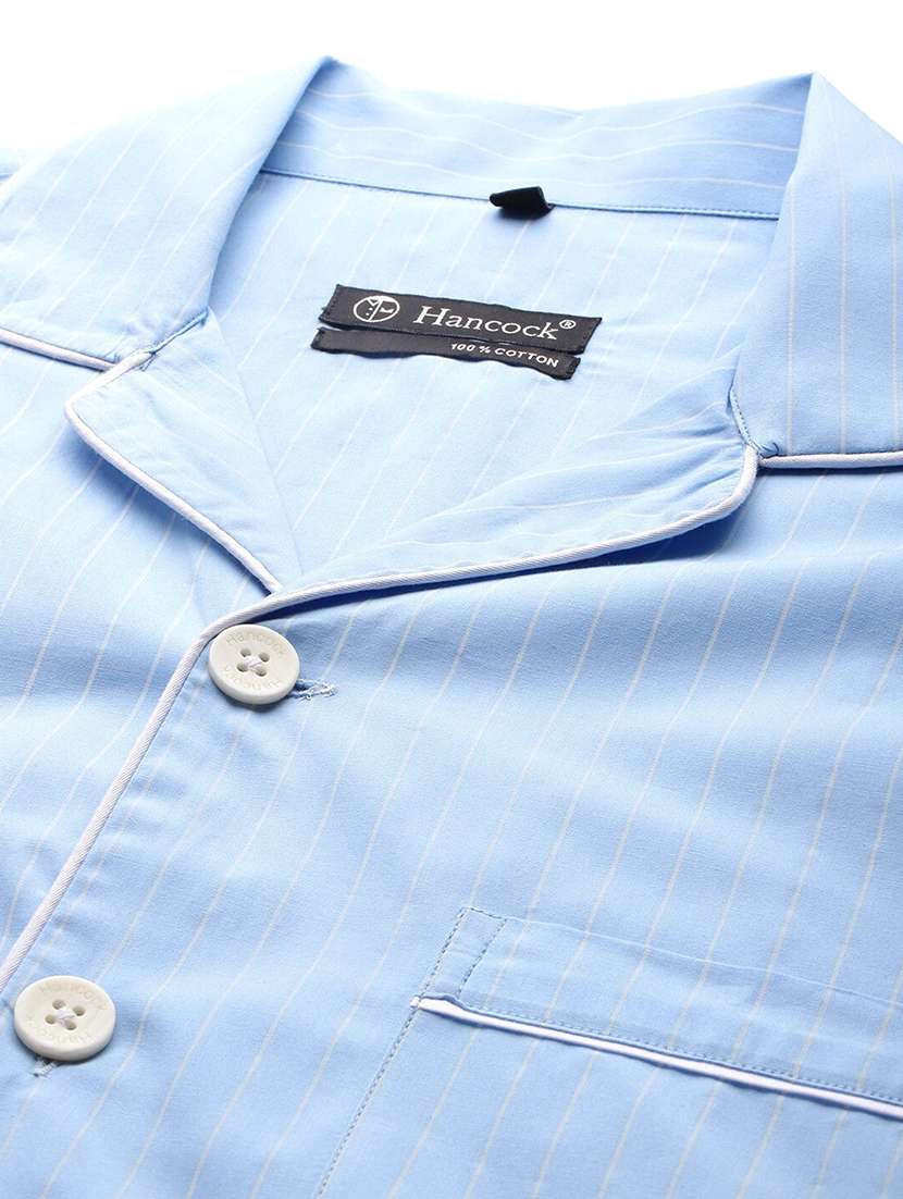 men striped long sleeve sleepwear set - 22069557 - Standard Image - 4