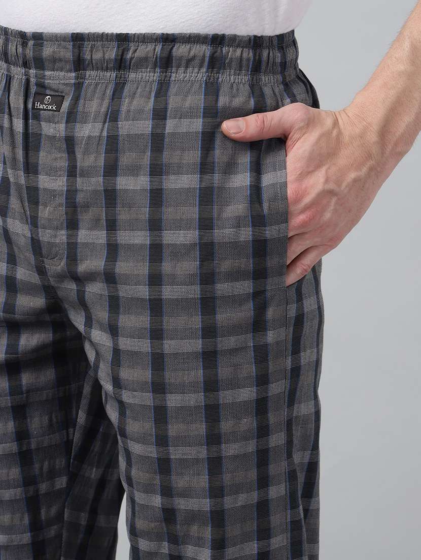 men checkered long sleeve sleepwear set - 22069578 -  Standard Image - 4