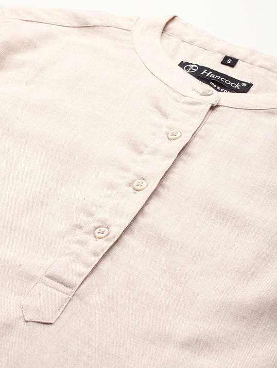 women solid mandarin neck long sleeve top - 22069605 -  Standard Image - 4