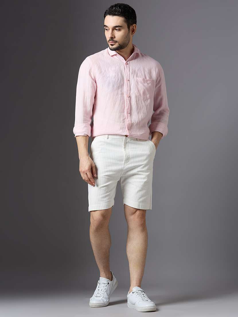men self design mid rise regular fit shorts - 22069688 - Standard Image - 4