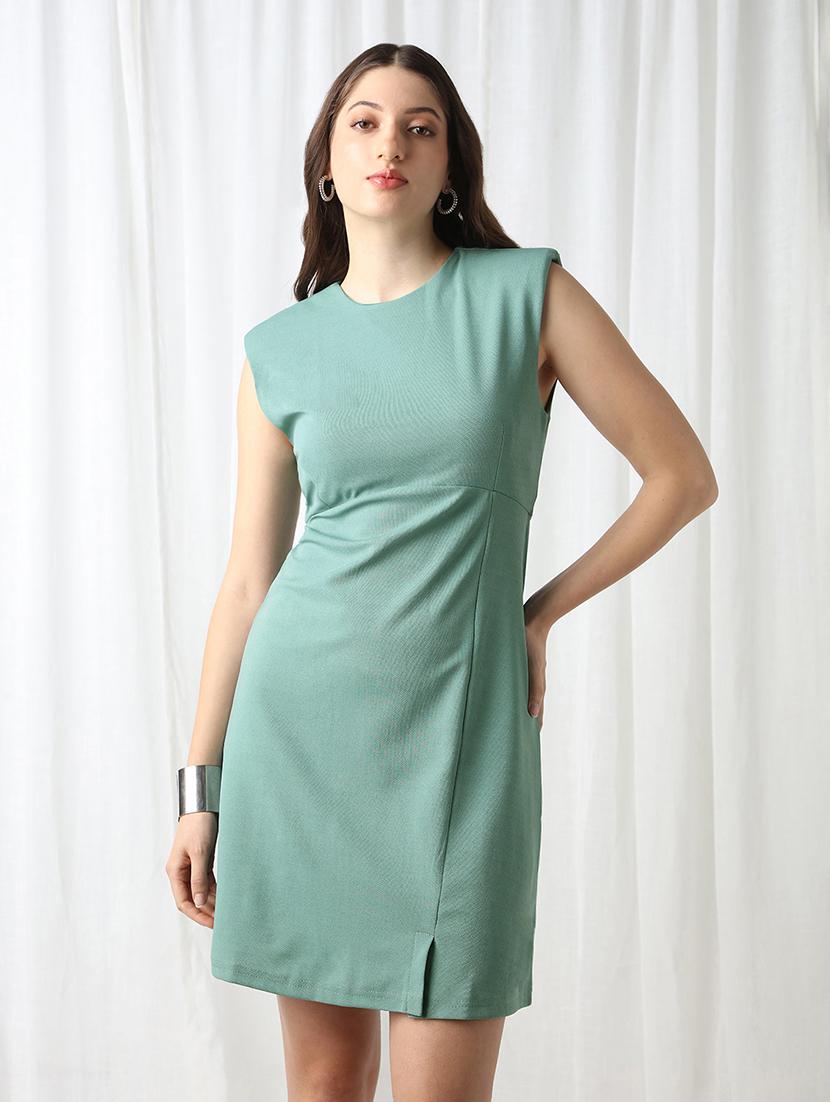 women solid sleeveless sheath dress - 22069734 -  Standard Image - 1