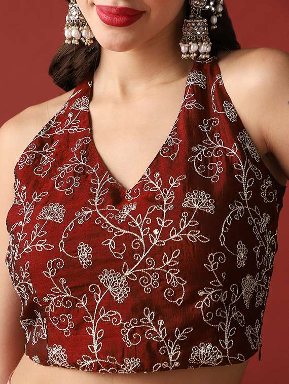 women solid with work flared stitched lehenga - 22069776 -  Standard Image - 4