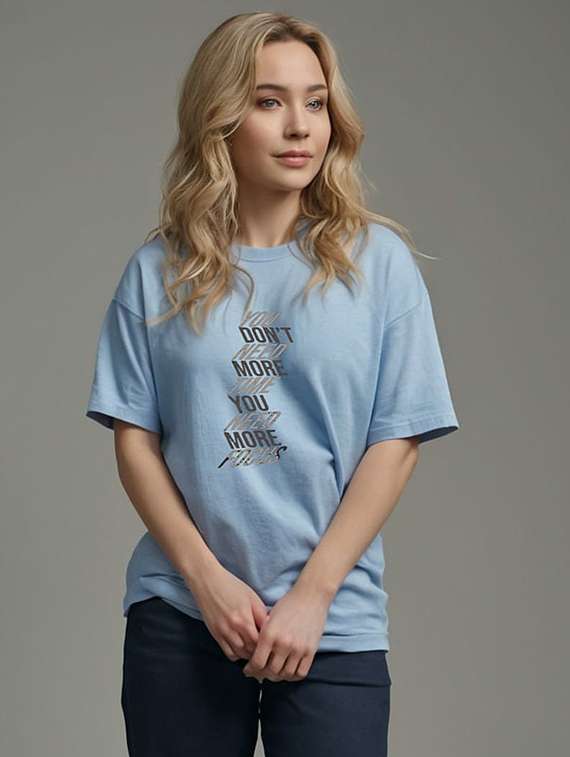 women printed short sleeve oversized t-shirt - 22069794 -  Standard Image - 1
