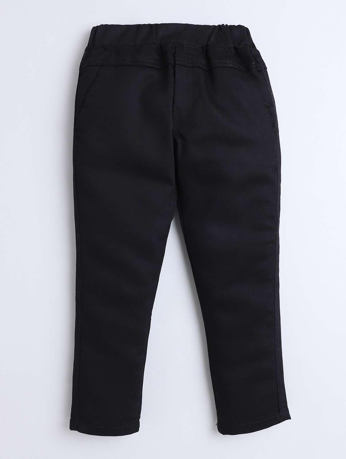 boys solid blazer and trouser with t-shirt set - 22070241 -  Standard Image - 4