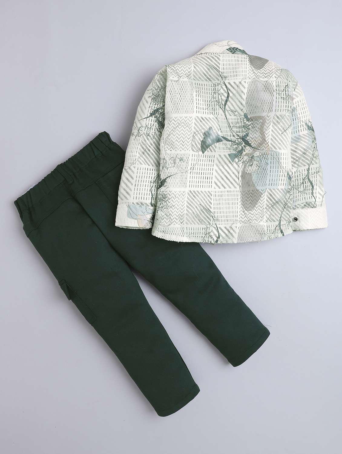 boys printed shirt and trouser with t-shirt set - 22070245 -  Standard Image - 1