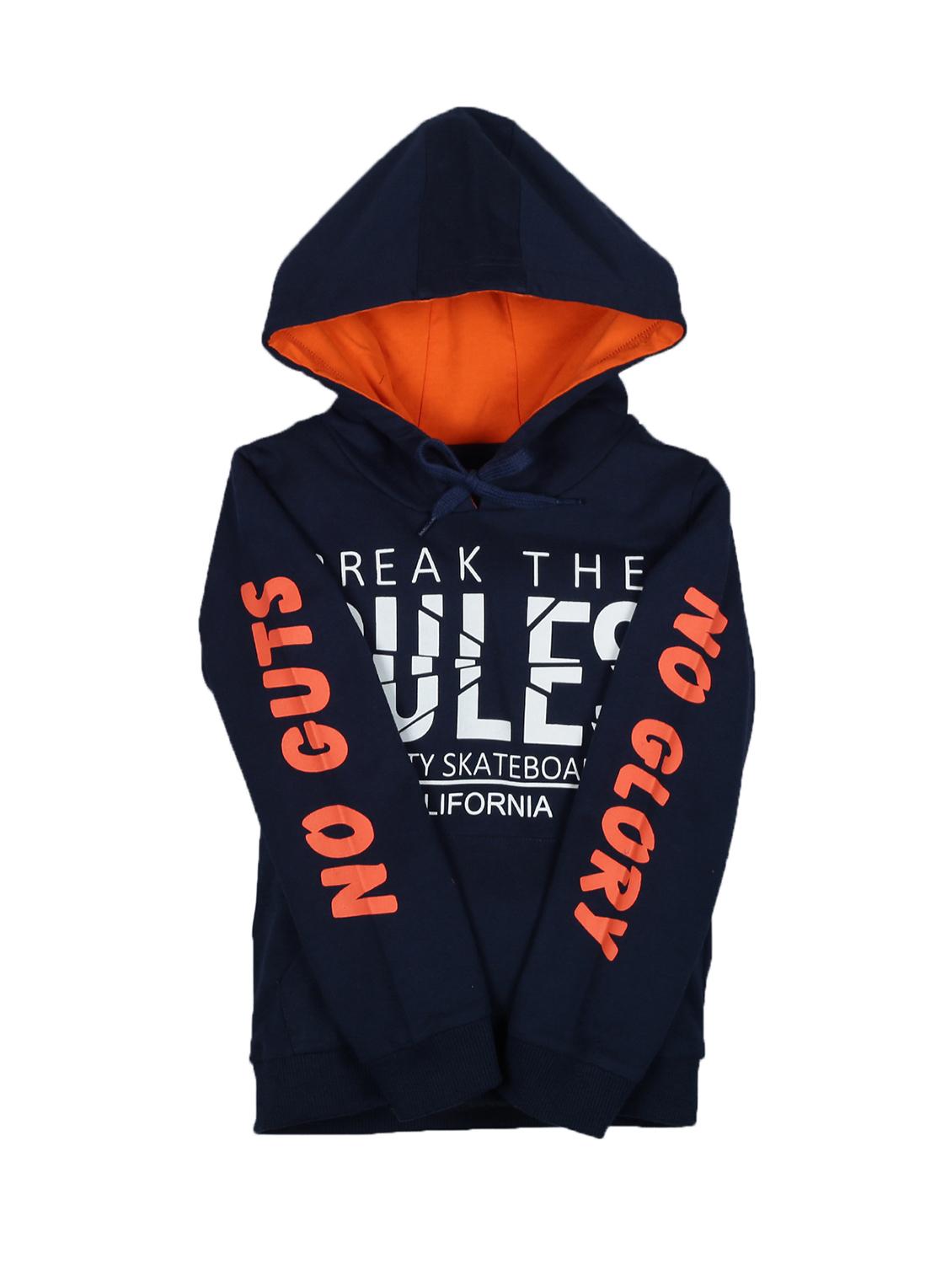 boys printed long sleeve hooded sweatshirt - 22070407 - Standard Image - 1