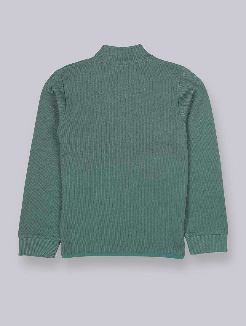 boys solid stand collar long sleeve sweatshirt - 22070427 -  Standard Image - 1