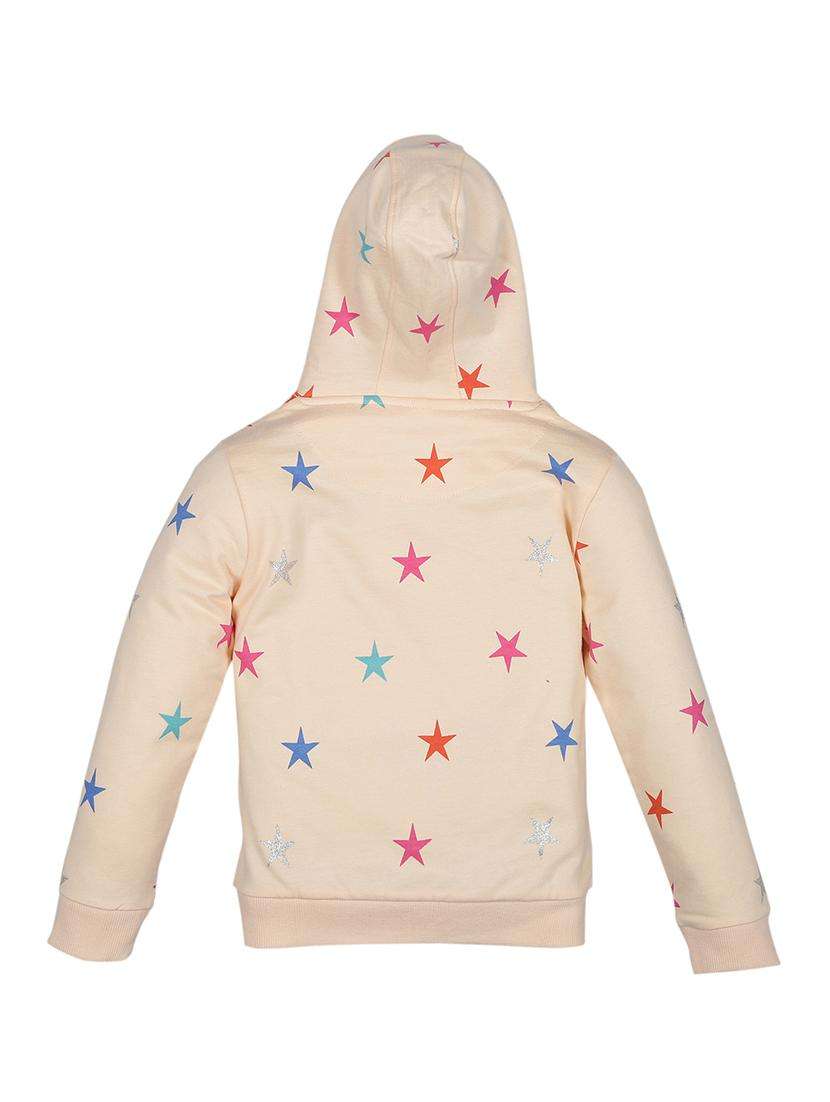 girls printed long sleeve hooded sweatshirt - 22070482 -  Standard Image - 1
