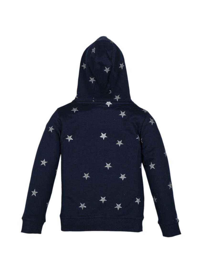 girls printed long sleeve hooded sweatshirt - 22070486 - Standard Image - 1