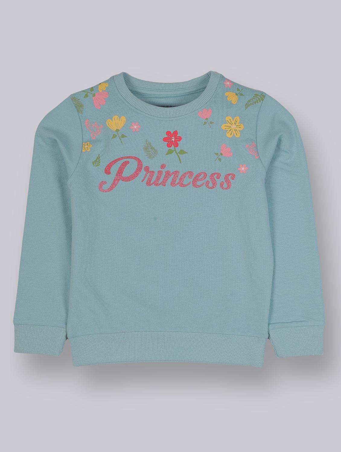 girls printed long sleeve sweatshirt