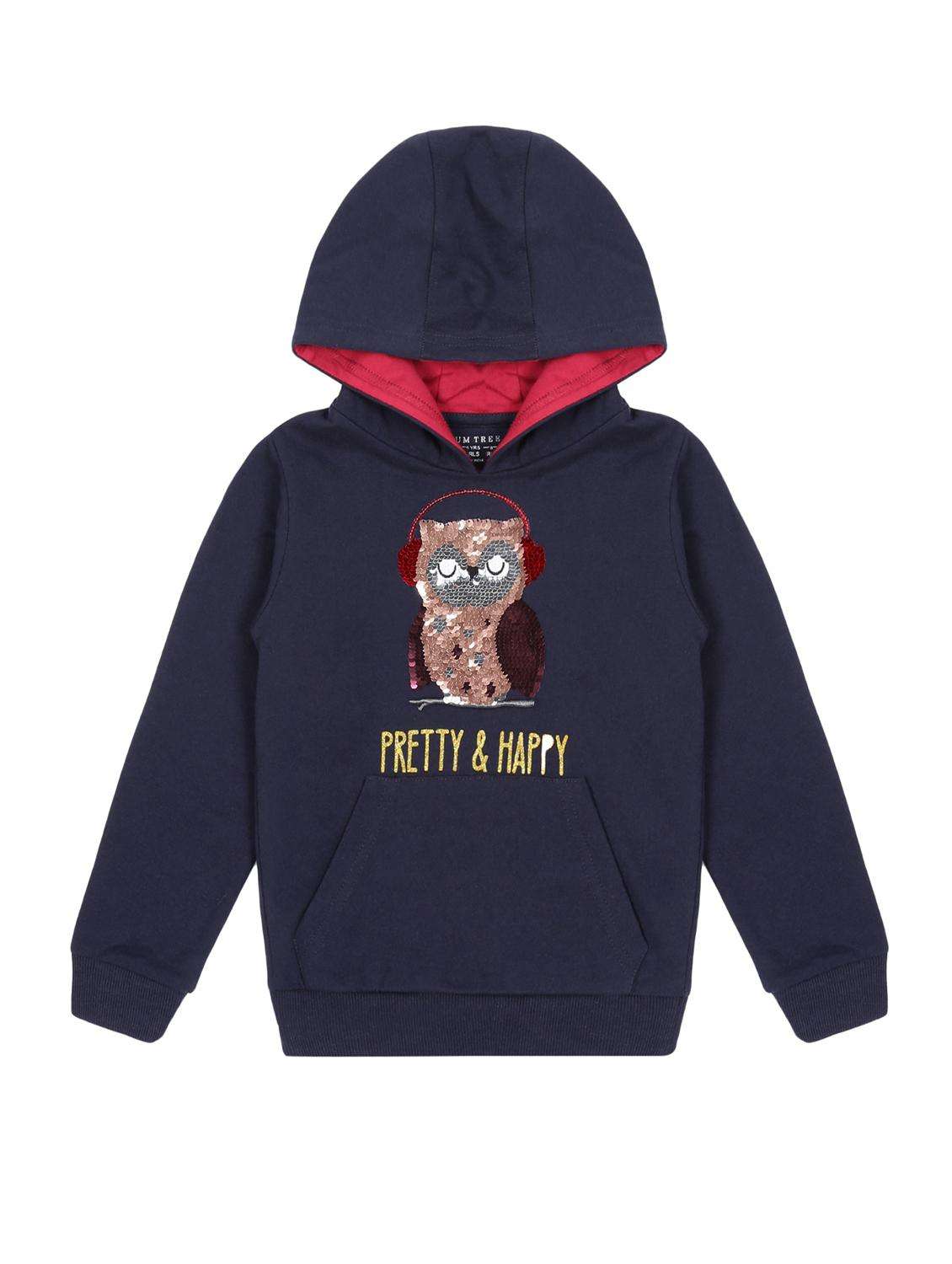 girls printed long sleeve sweatshirt