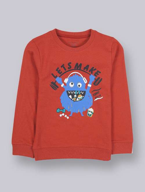 girls printed long sleeve sweatshirt