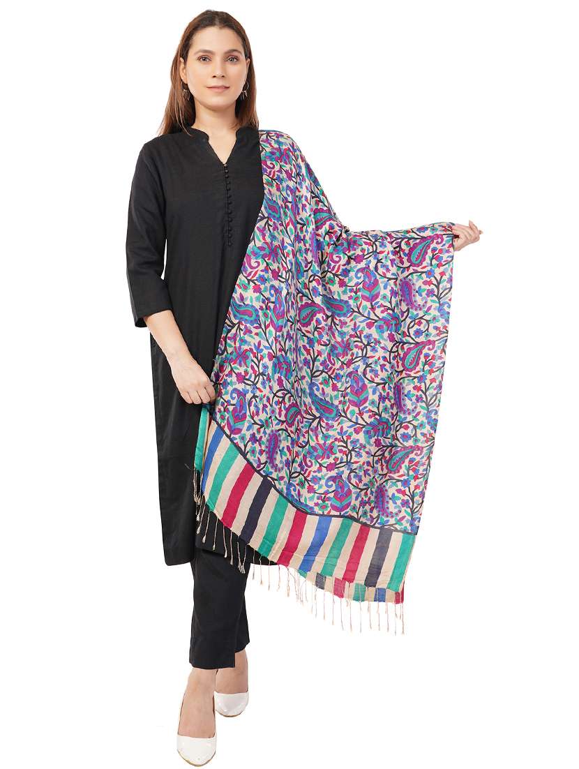 rhe-ana women printed stole - 22070602 -  Standard Image - 1