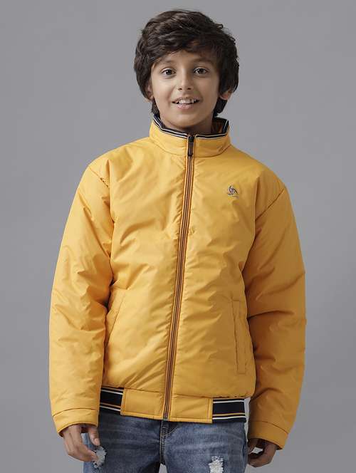 boys solid long sleeve stand collar quilted jacket - 22070629 -  Standard Image - 0
