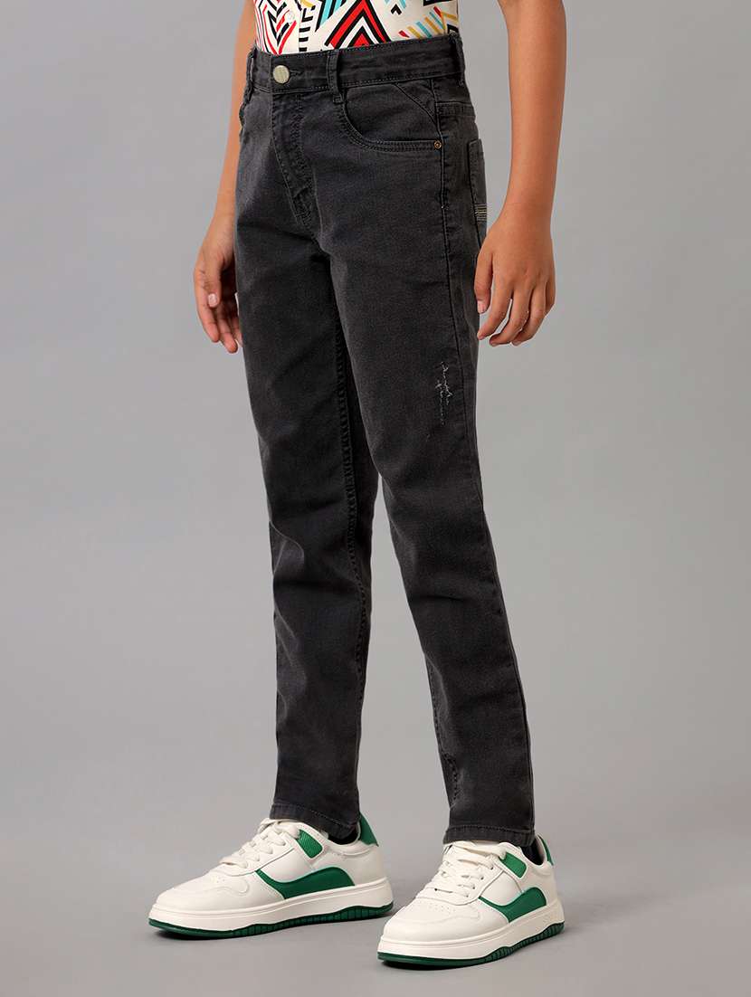 boys solid mid rise slim fit jean - 22070642 -  Standard Image - 1
