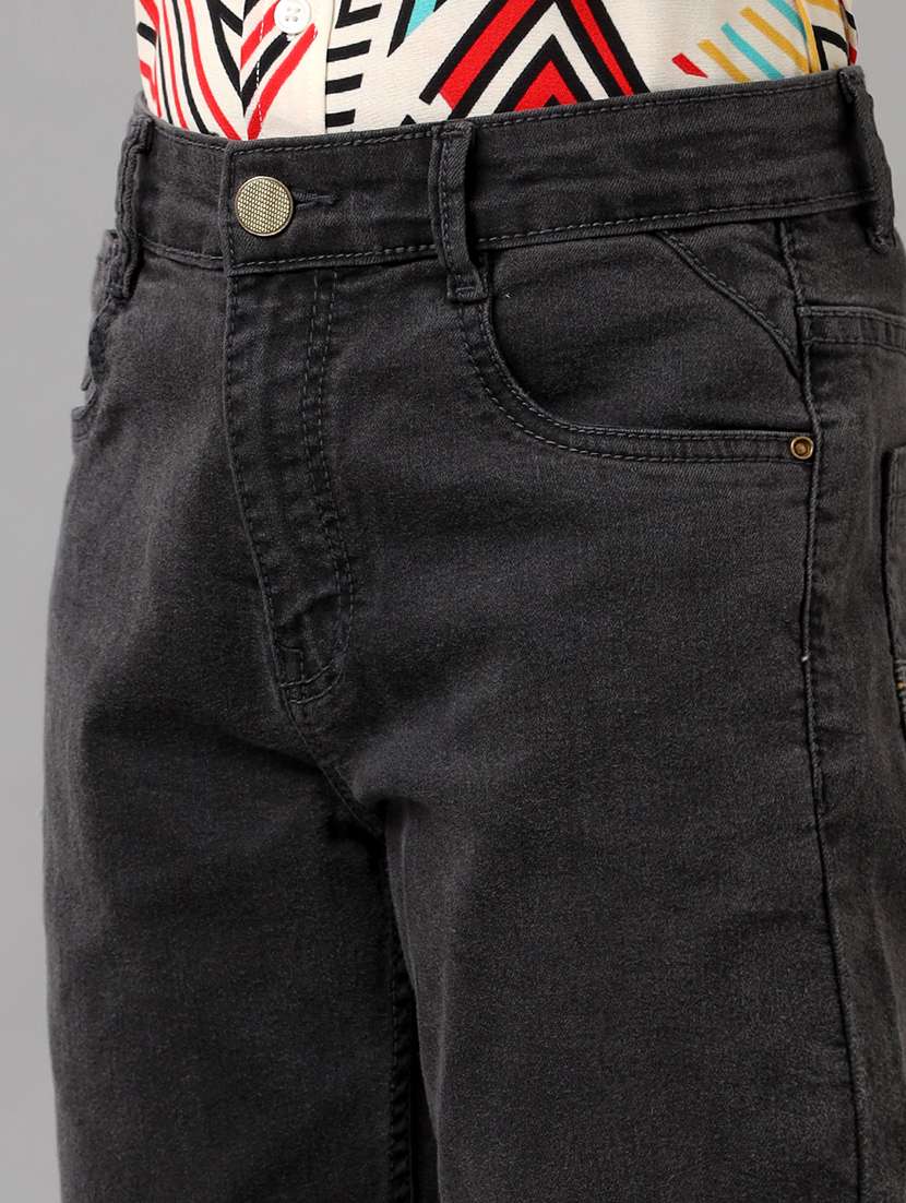 boys solid mid rise slim fit jean - 22070642 -  Standard Image - 4