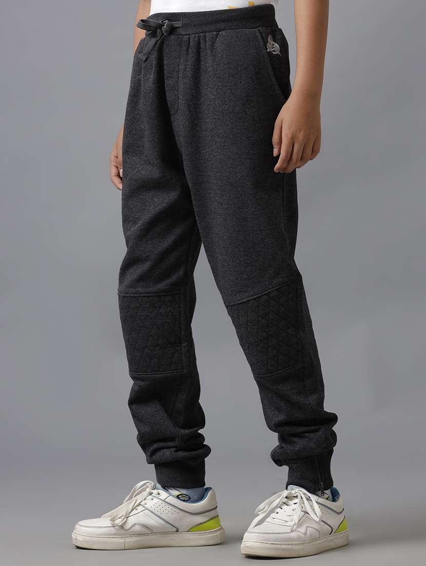 boys solid mid rise relaxed fit jogger - 22070665 -  Standard Image - 1