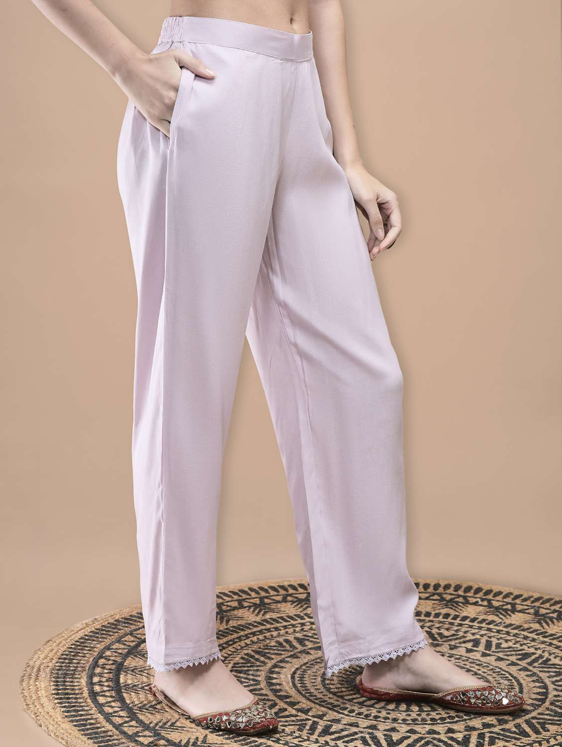 women floral three quarter sleeve kurta pant with dupatta set - 22070680 -  Standard Image - 4