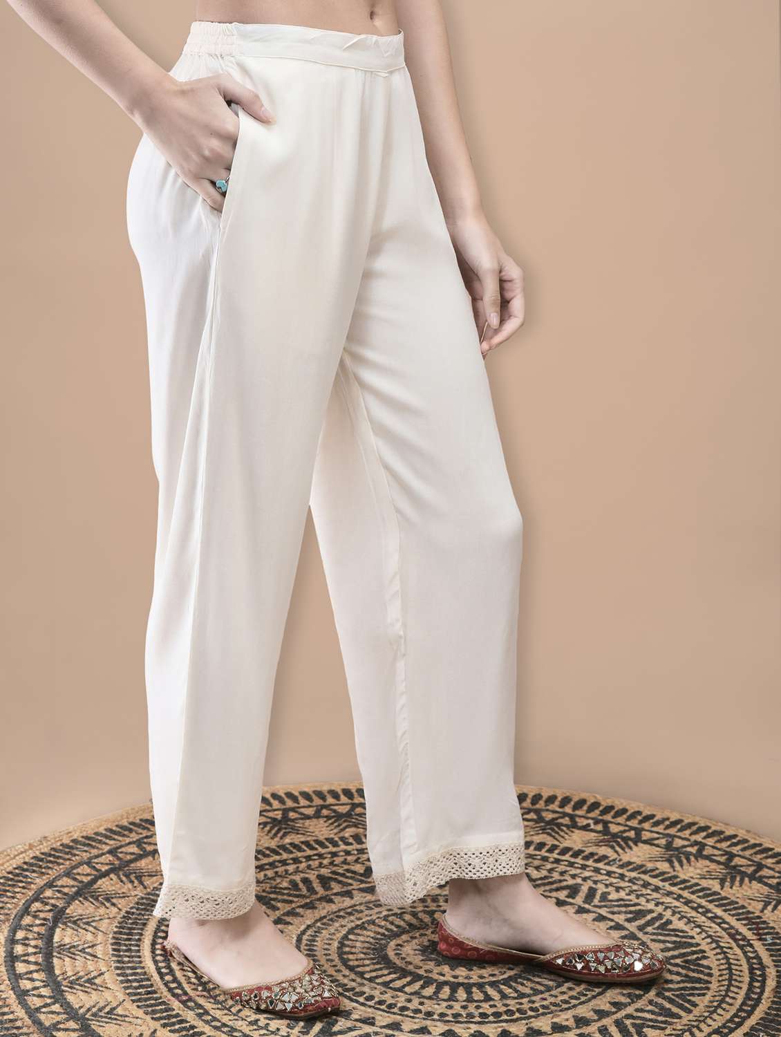 women printed three quarter sleeve kurta pant with dupatta set - 22070681 -  Standard Image - 4