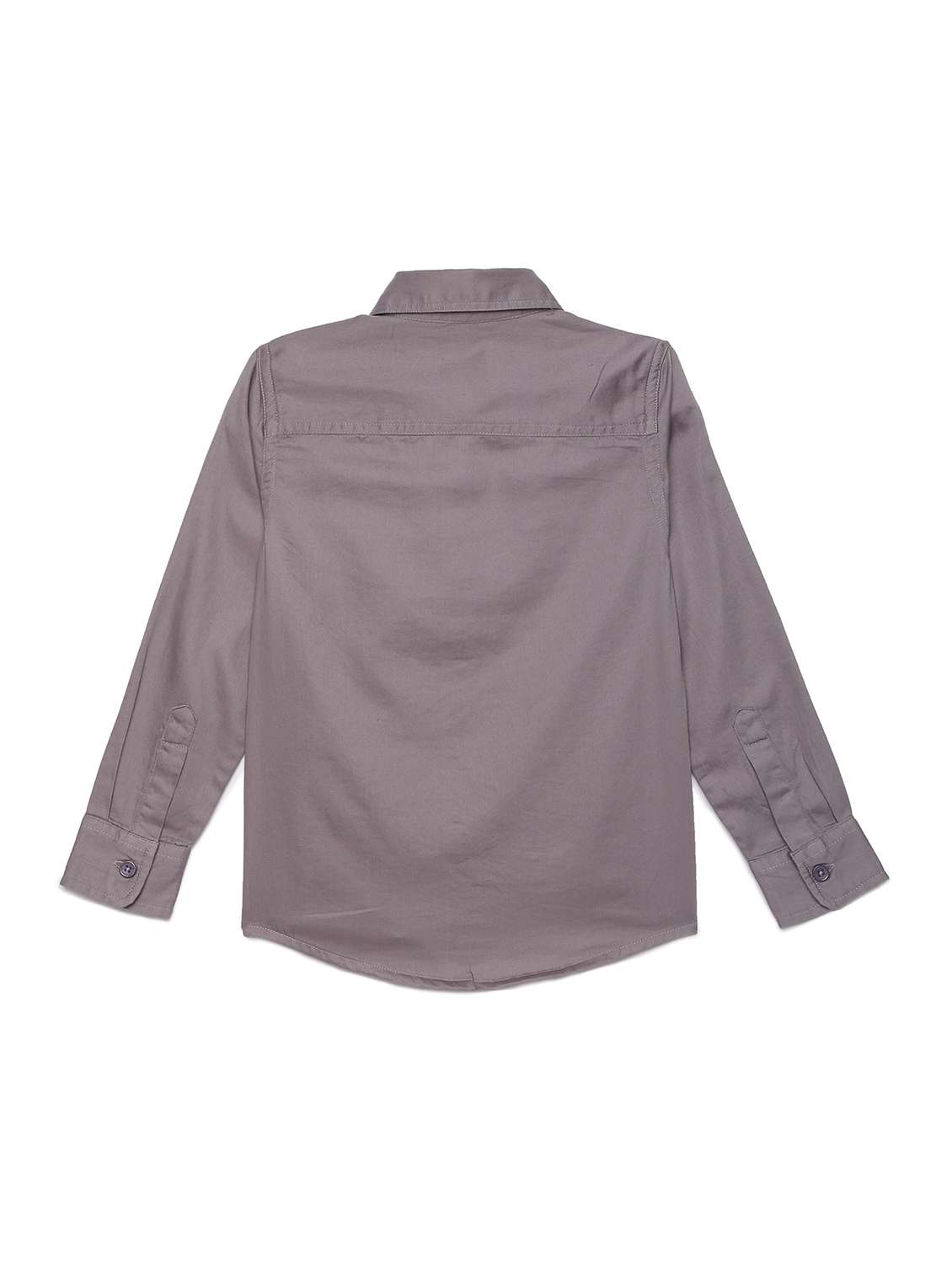 boys solid collared long sleeve shirt - 22070697 -  Standard Image - 1