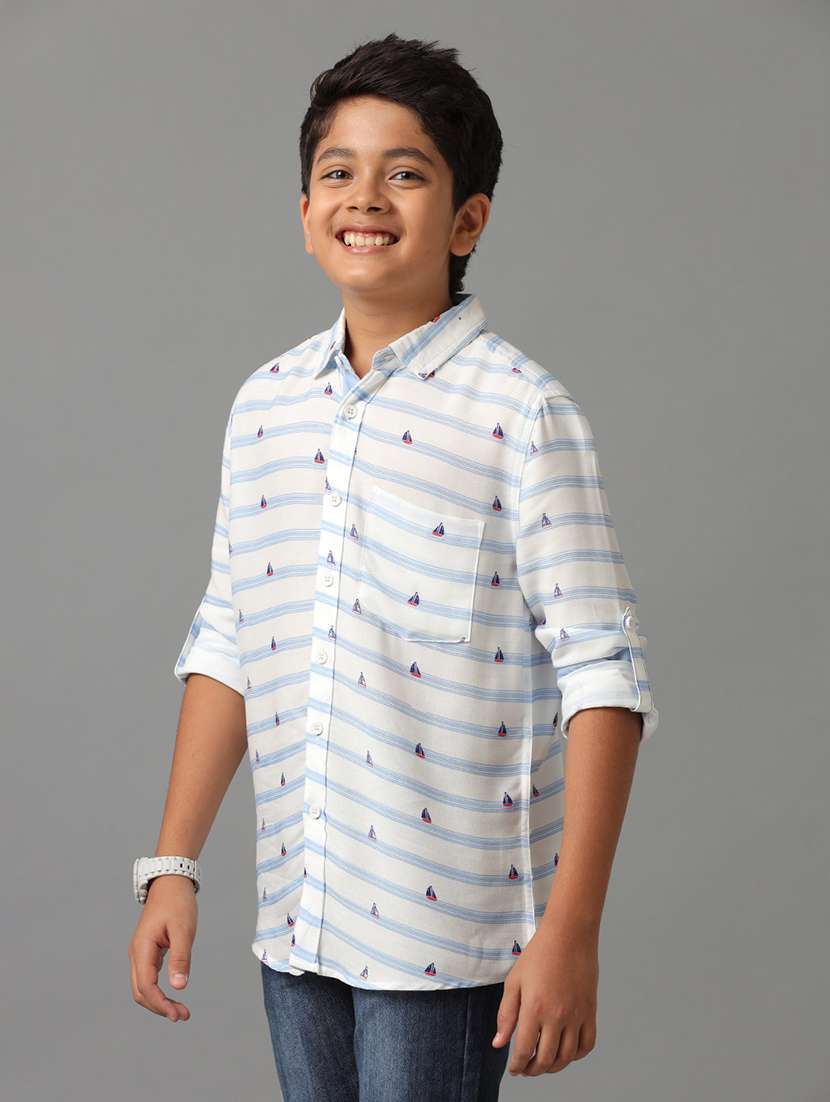boy collared long sleeve regular fit shirt - 22070745 -  Standard Image - 1