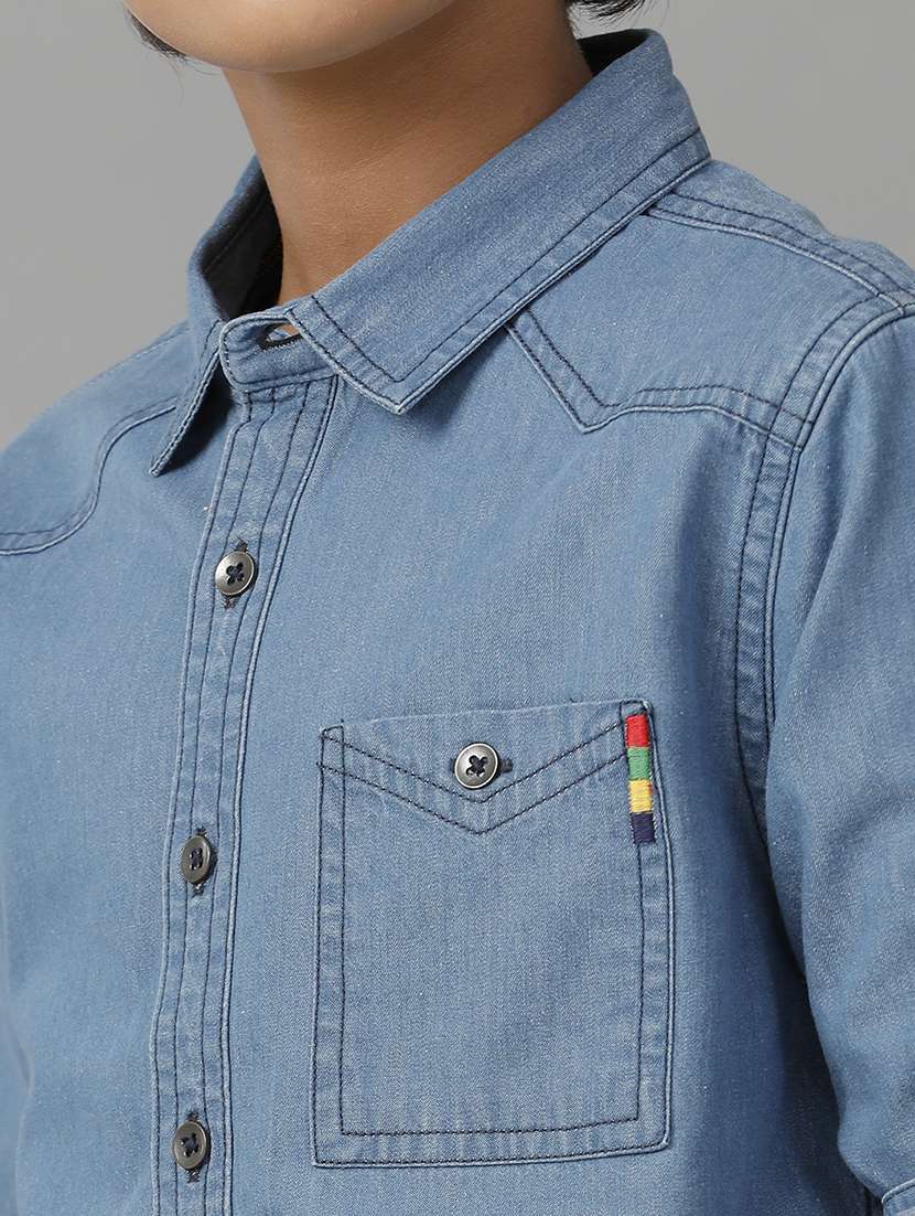 boy collared long sleeve regular fit shirt - 22070750 - Standard Image - 4