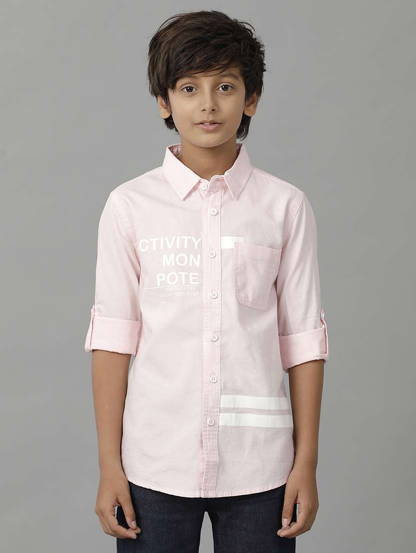 boy collared long sleeve regular fit shirt - 22070751 -  Standard Image - 1