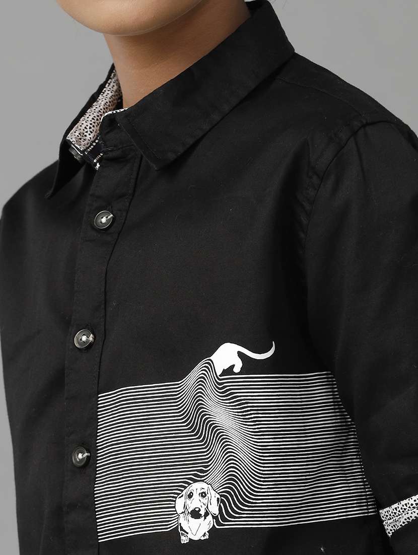 boy collared long sleeve regular fit shirt - 22070753 -  Standard Image - 4
