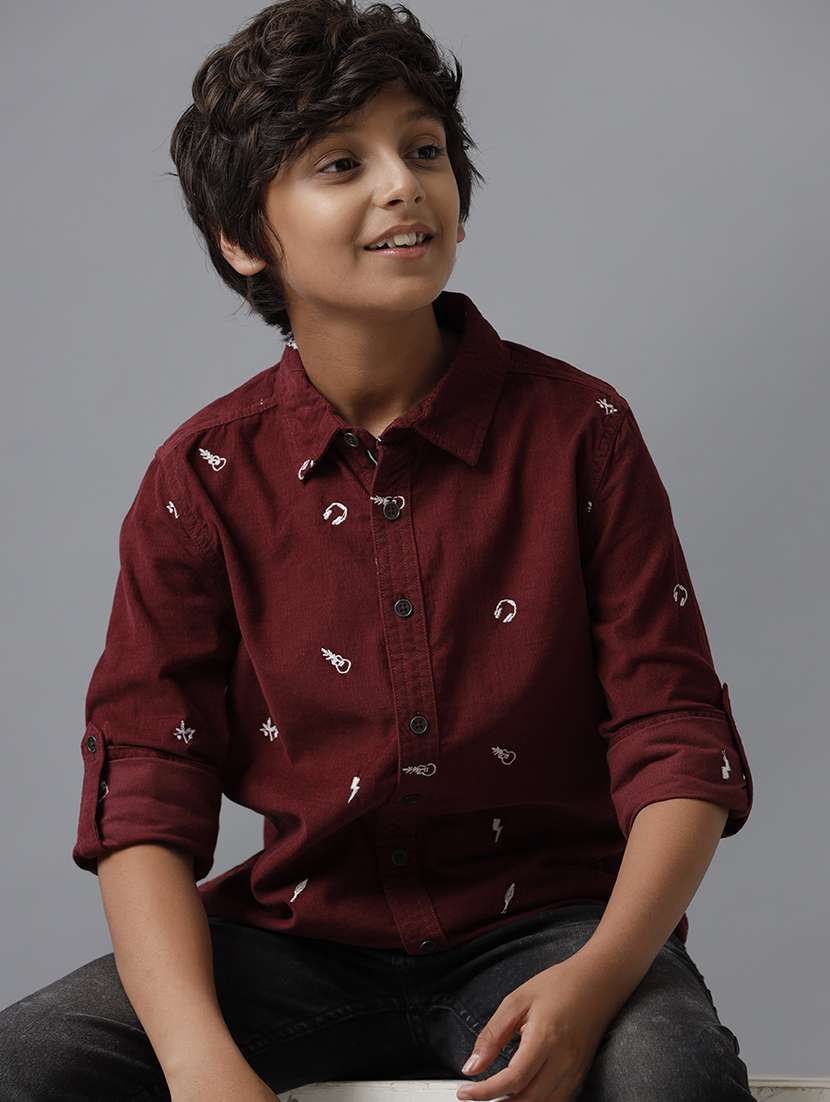 boy collared long sleeve regular fit shirt - 22070755 -  Standard Image - 1