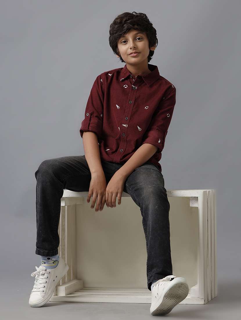 boy collared long sleeve regular fit shirt - 22070755 -  Standard Image - 4