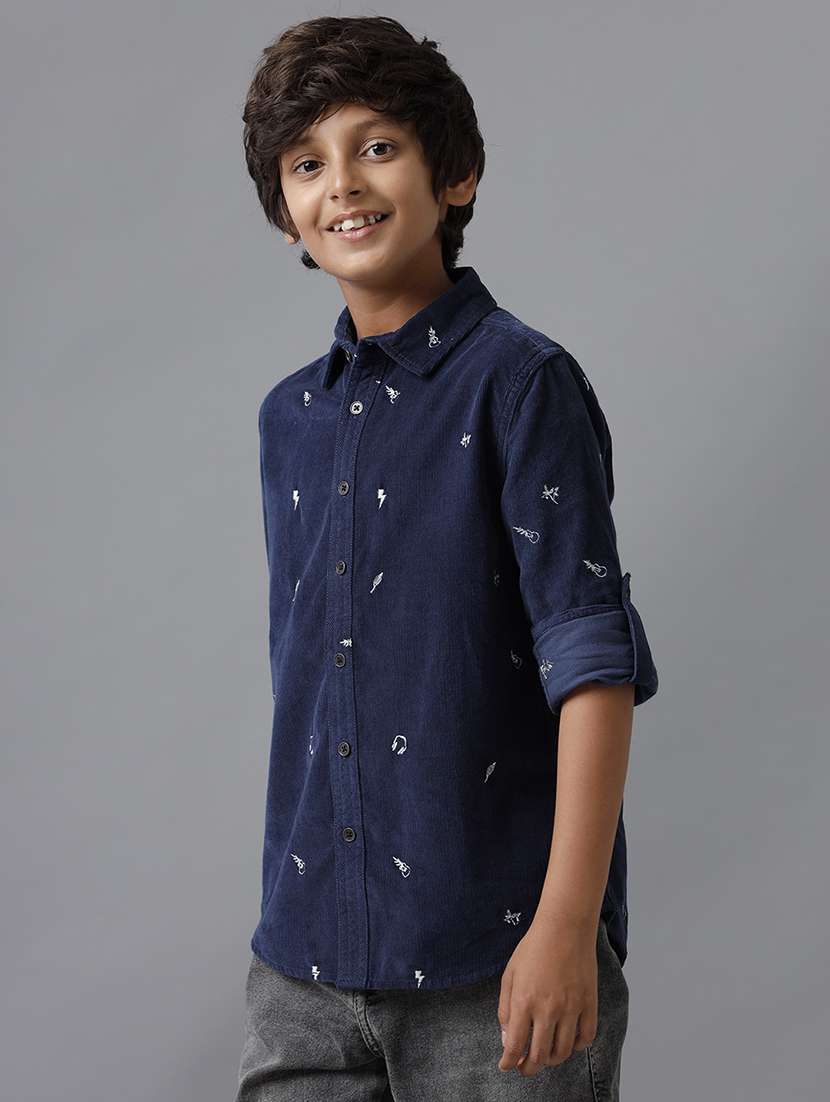 boy collared long sleeve regular fit shirt - 22070756 -  Standard Image - 1