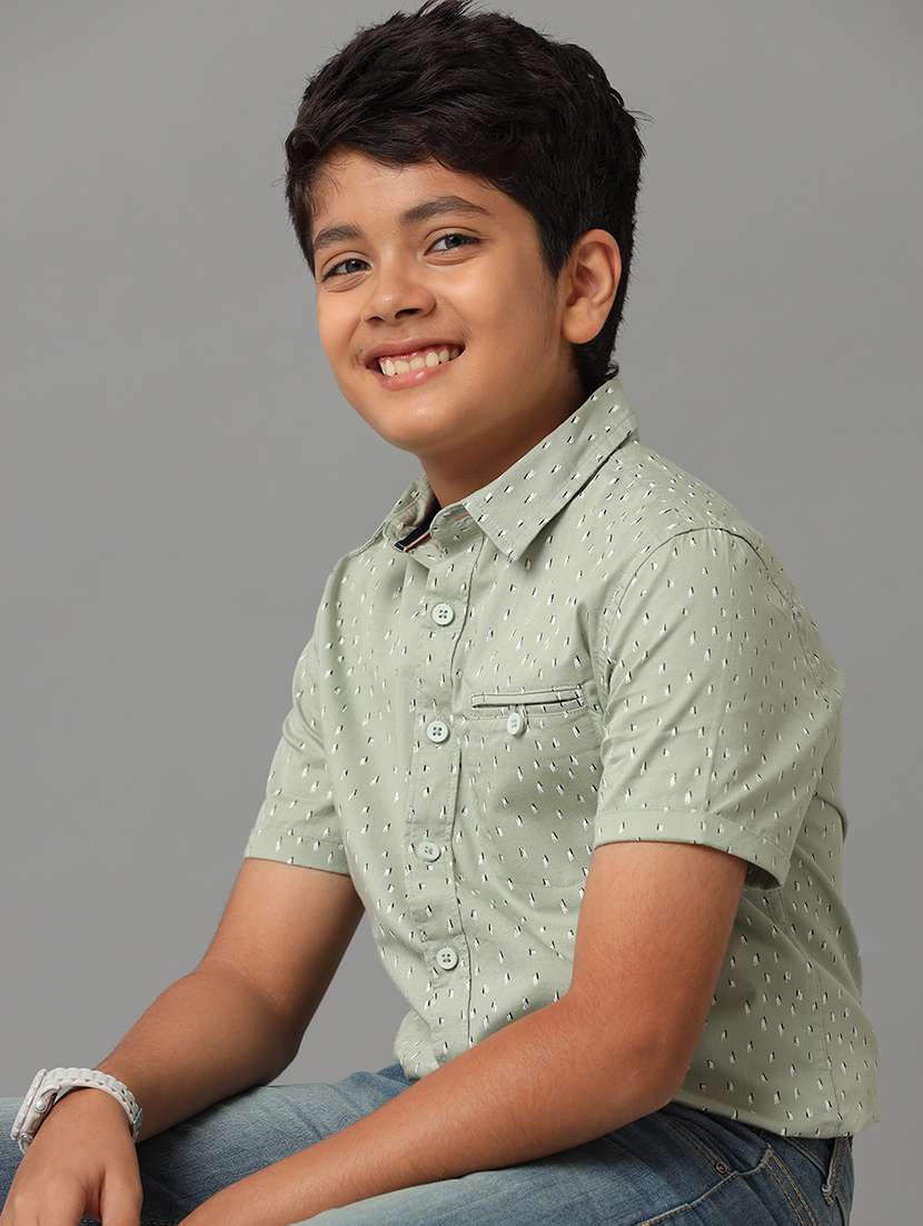 boy collared short sleeve regular fit shirt - 22070758 -  Standard Image - 1