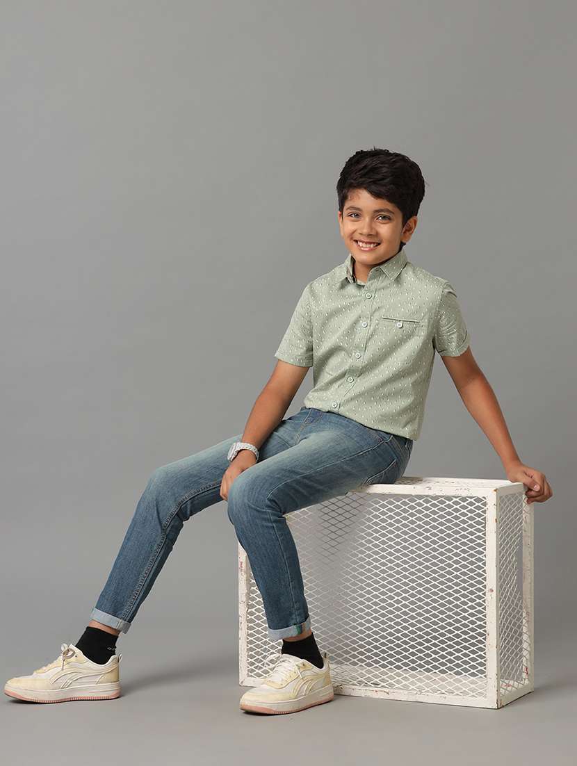 boy collared short sleeve regular fit shirt - 22070758 -  Standard Image - 4