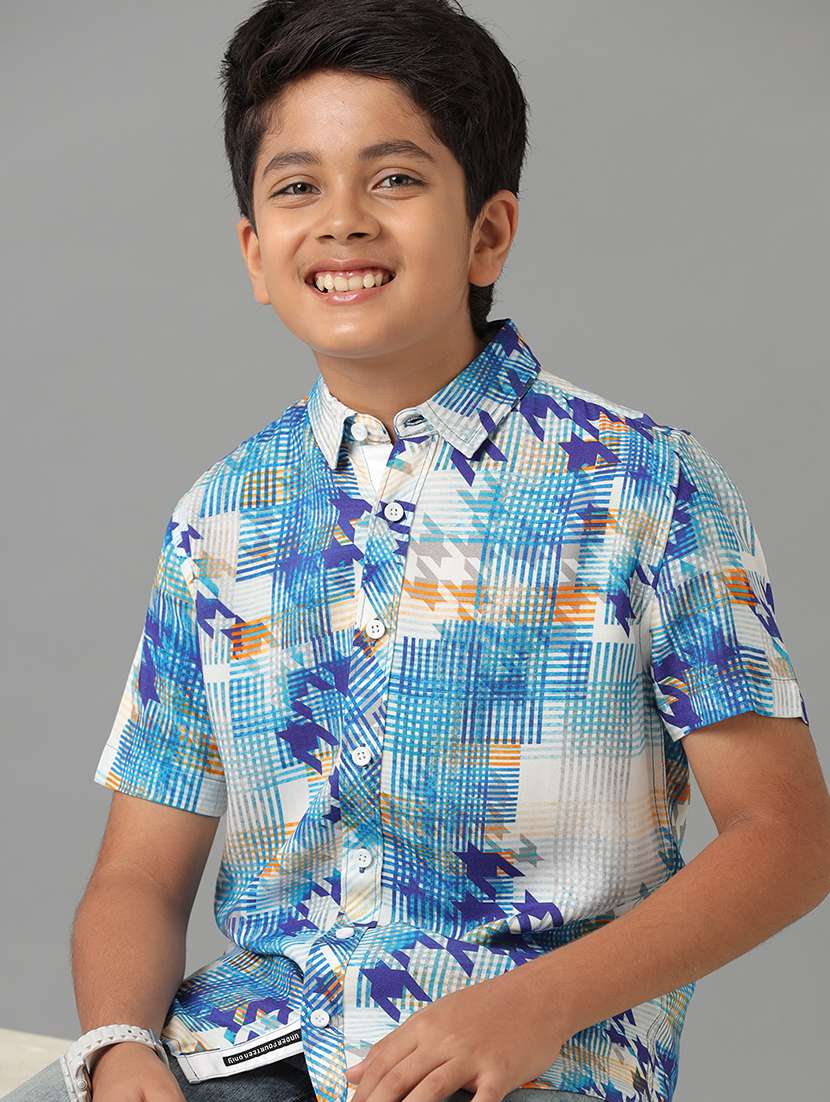 boy collared short sleeve regular fit shirt - 22070759 -  Standard Image - 1