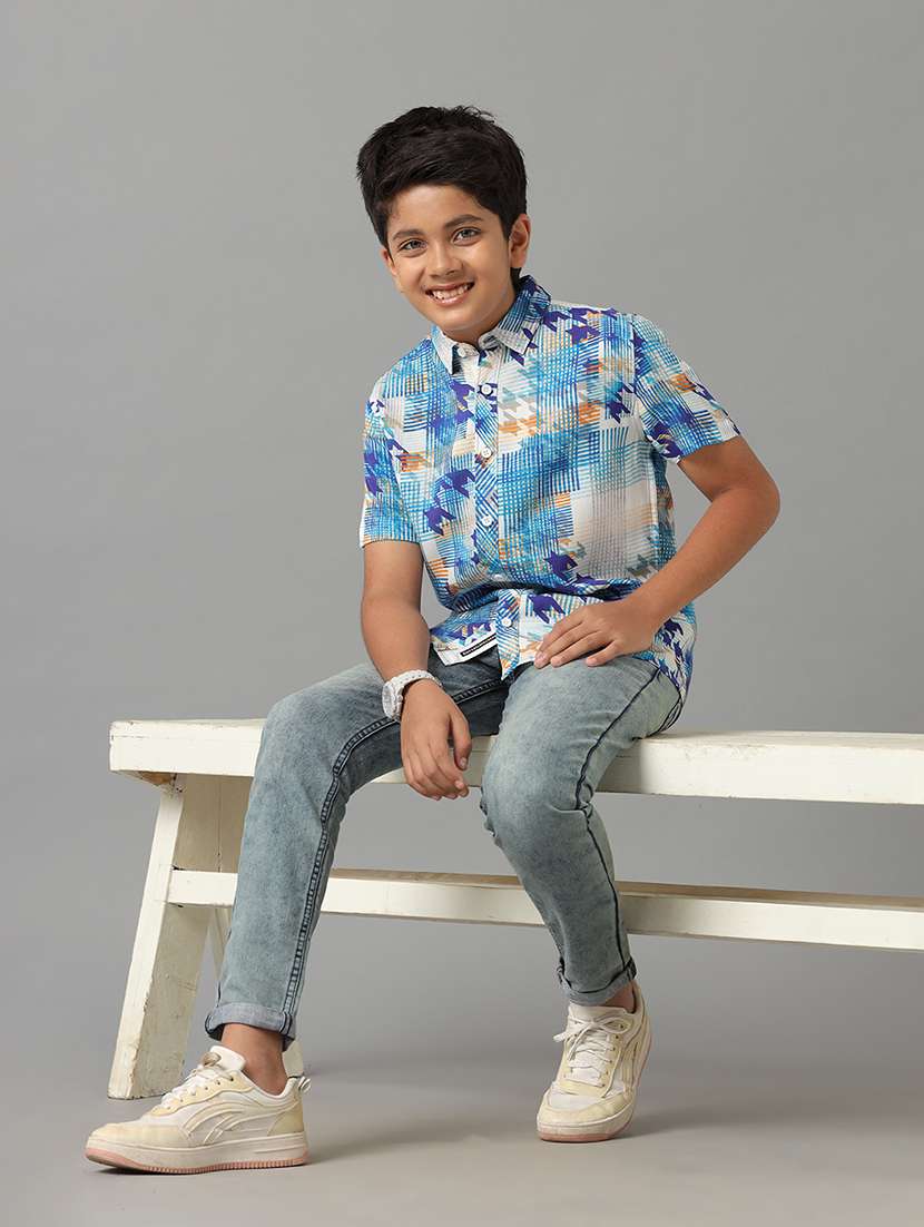 boy collared short sleeve regular fit shirt - 22070759 -  Standard Image - 4