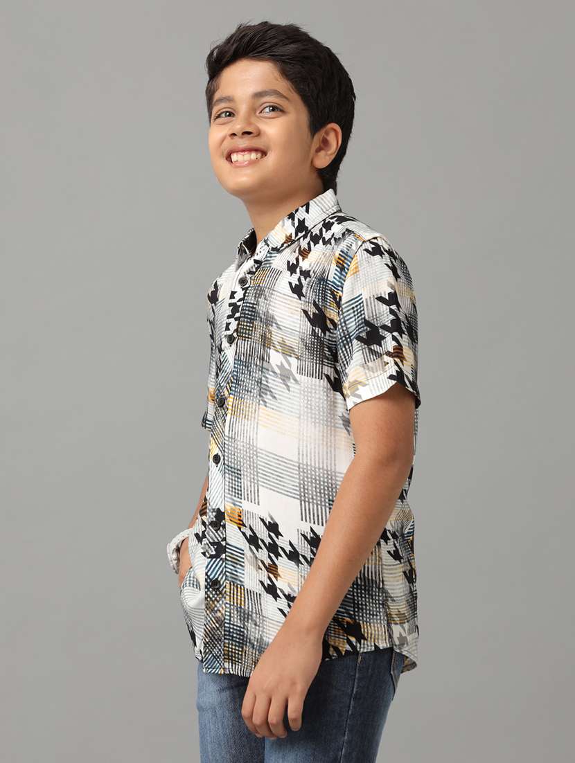 boy collared short sleeve regular fit shirt - 22070761 -  Standard Image - 1