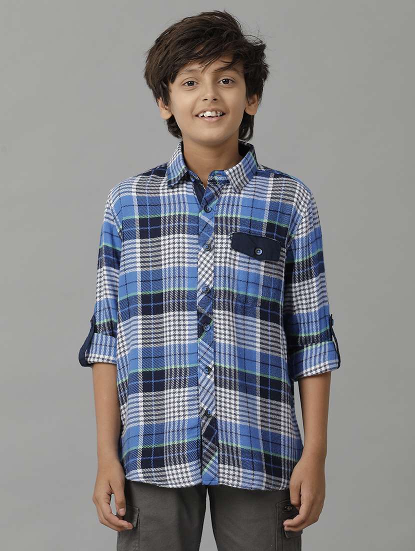 boy collared long sleeve regular fit shirt