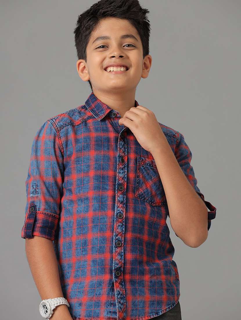 boy collared long sleeve regular fit shirt - 22070764 -  Standard Image - 1