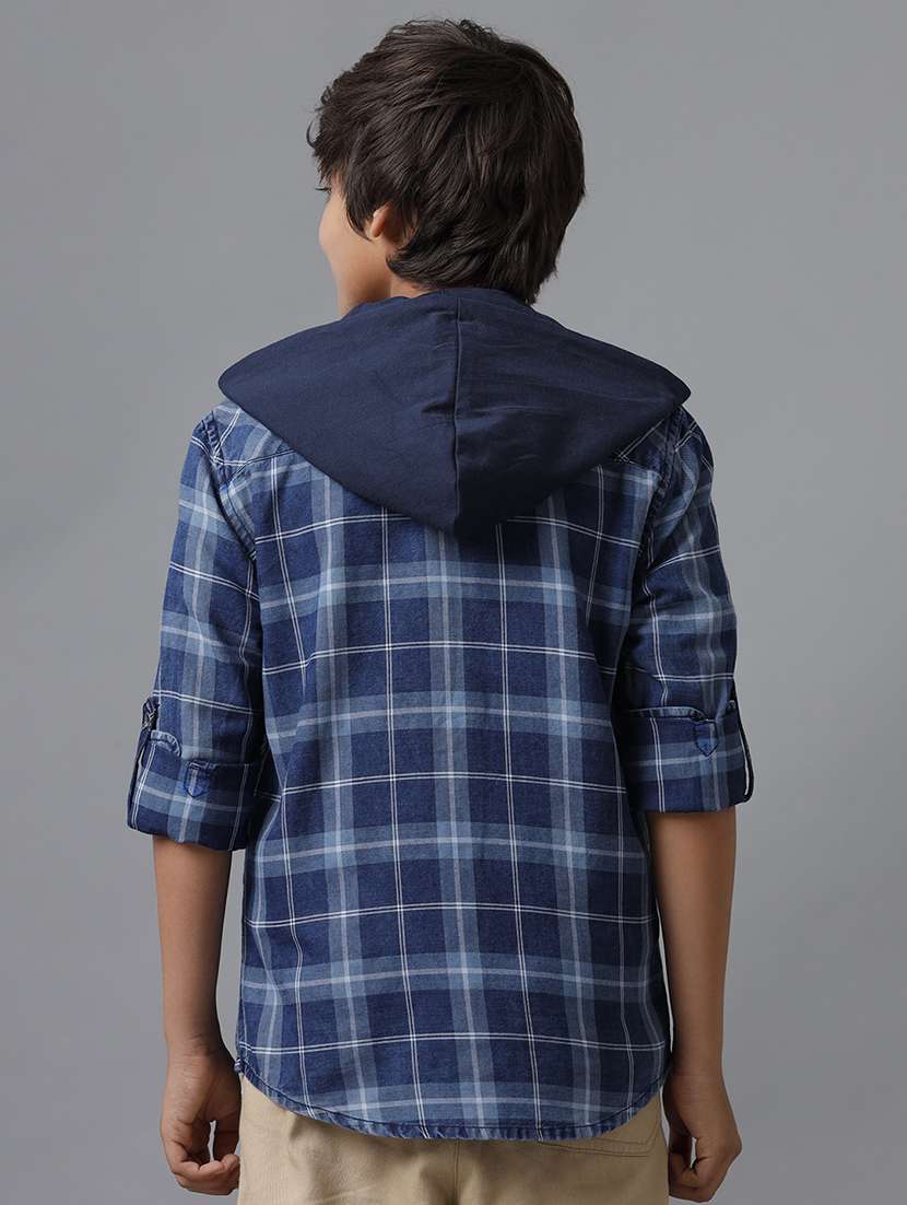 boy hooded long sleeve regular fit shirt - 22070765 -  Standard Image - 1
