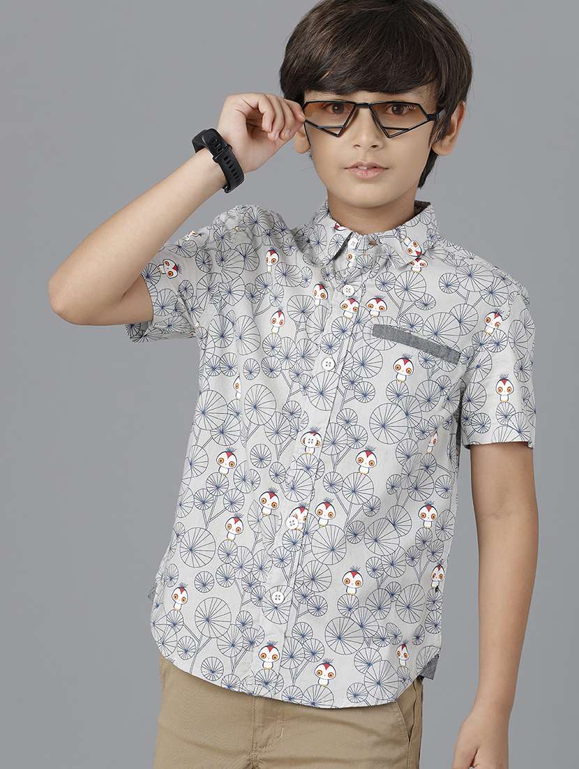 boy collared short sleeve regular fit shirt - 22070768 -  Standard Image - 1