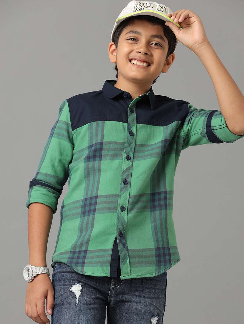 boy collared long sleeve regular fit shirt - 22070771 -  Standard Image - 1