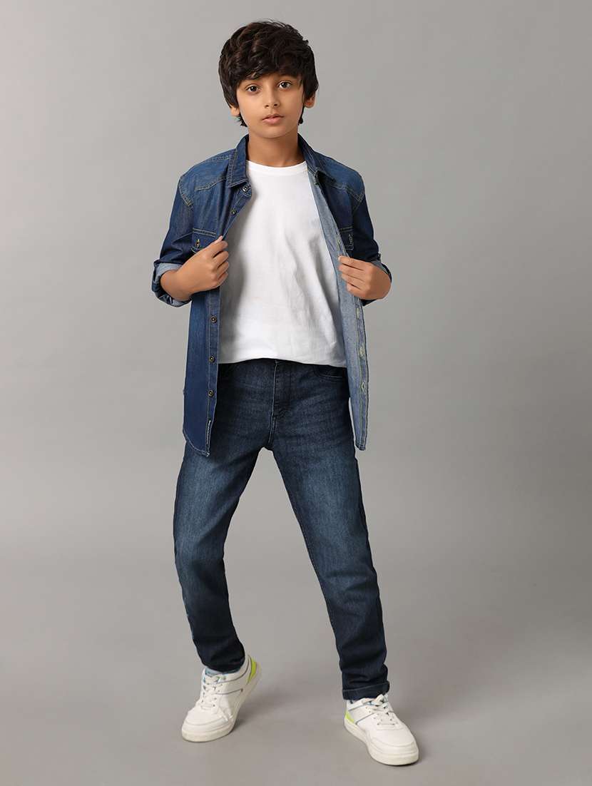 boys collared long sleeve regular fit shirt - 22070786 - Standard Image - 4