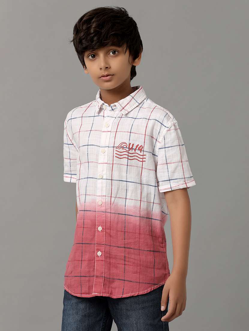 boys collared short sleeve regular fit shirt - 22070793 - Standard Image - 1