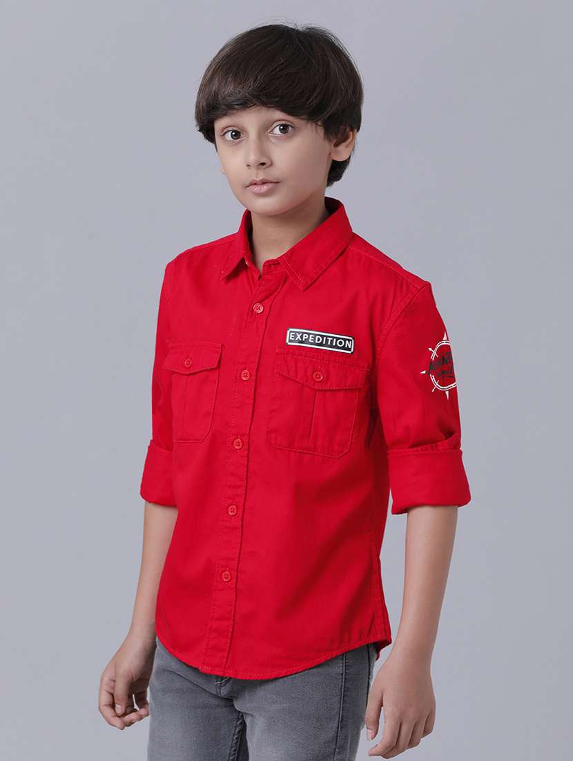 boys collared short sleeve regular fit shirt - 22070795 -  Standard Image - 1