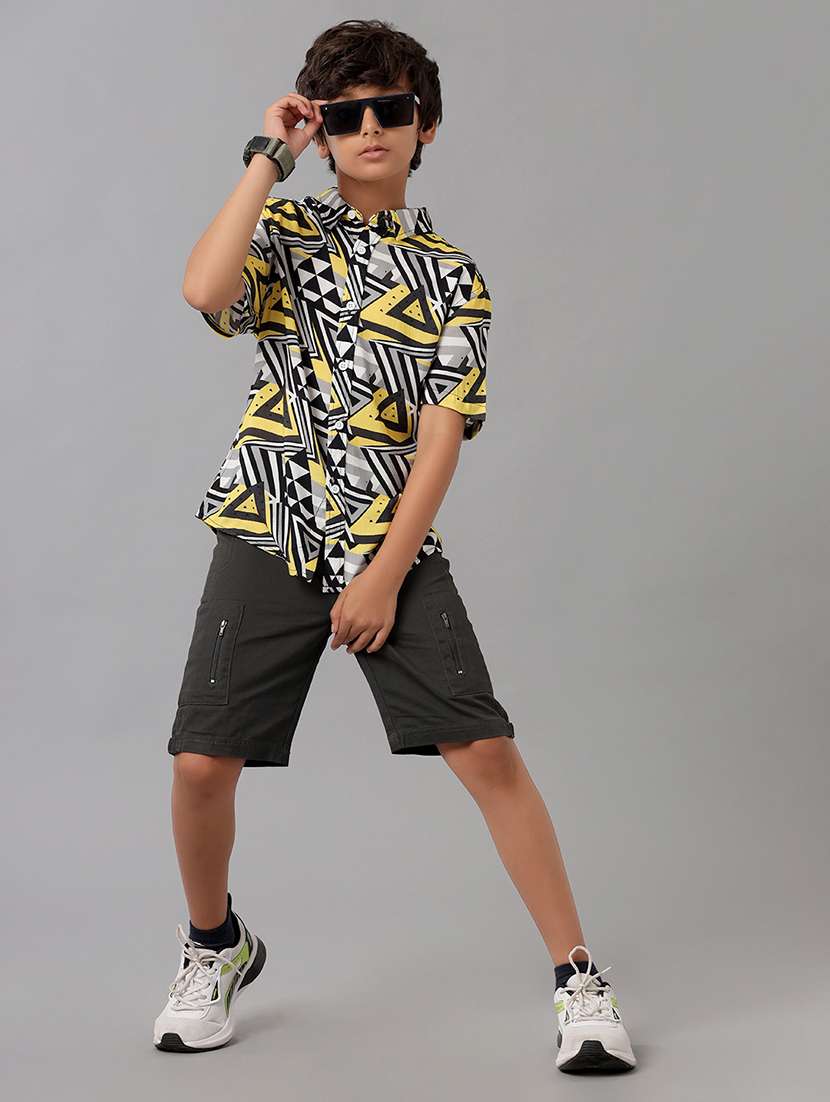 boys collared short sleeve regular fit shirt - 22070797 -  Standard Image - 4