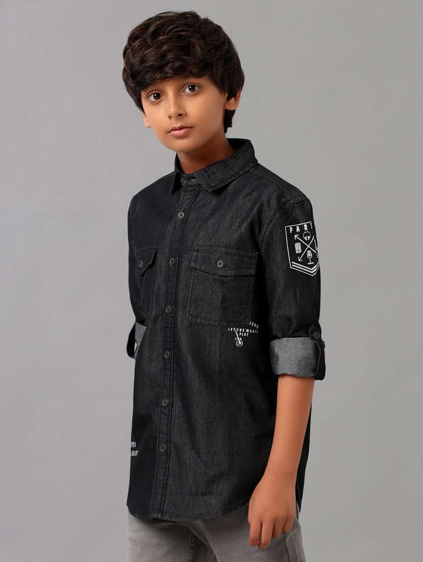 boys collared short sleeve regular fit shirt - 22070798 - Standard Image - 1