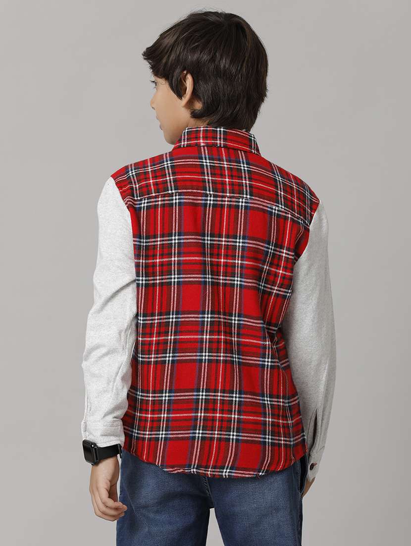 boys collared long sleeve regular fit shirt - 22070802 -  Standard Image - 1