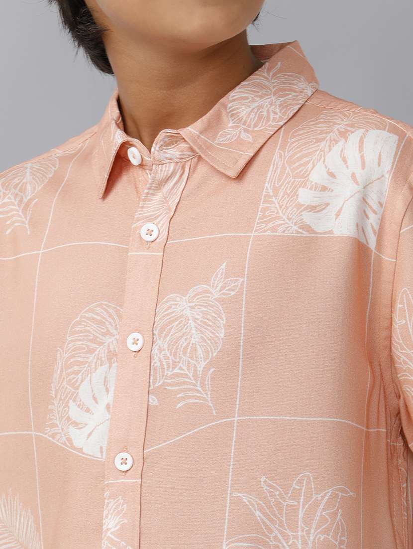 boys collared short sleeve loose fit shirt - 22070804 -  Standard Image - 4